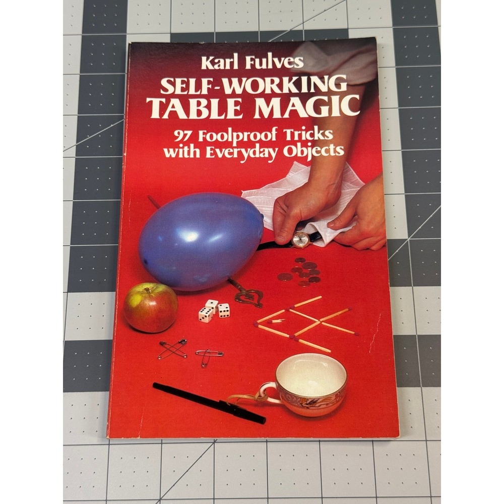 Dover Self-Working Table Magic Karl Fulves Book Red 1981 97 Tricks Excellent